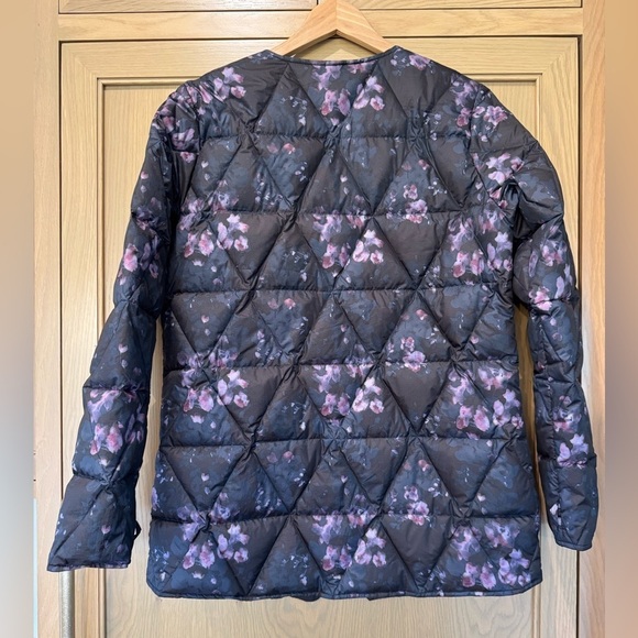 Volcom Floral Iris Black Quilted Women's Jacket Mid-Length with Pockets / large - Picture 7 of 13